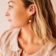 Lana Jewelry Lana Hoop Earrings Lana Pearl Hoop Earrings Waterproof  Hypoallergenic Jewelry