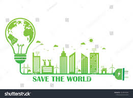 Light Bulb The World Recycle Electrical Plug With Green City Save Energy And Nature Background Environmental And Ecology Conce Eco City Green City Recycling