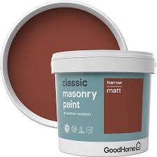 Most dry masonry surfaces, rendering, roughcast, pebble dash, concrete, building blocks, facing bricks, emulsion or masonry painted surfaces. Goodhome Classic Harrow Smooth Matt Masonry Paint 5l Tin Diy At B Q