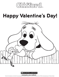When valentine's day comes near, all of us hurry down to the stores to buy gifts for our loved ones. Clifford S Valentine S Day Coloring Sheet Worksheets Printables Scholastic Parents