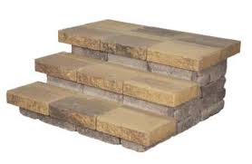 Bricks can be used as landscape edging to create a border for a flower bed. Three Step Landscape Block Stairs Project Material List 1 9 X 4 X 3 8 Outdoor Living Kits Patio Blocks Landscaping Blocks
