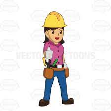 Female Construction Worker Giving A Thumbs Up Construction Worker Blueprints Worker
