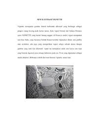 Contoh gambar ilustrasi vignette mudah materi pelajaran 9. Seni Ilustrasi Vignette