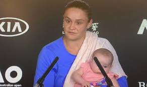 After burning out, quitting and coming back, she's now the women's favorite at roland garros. Ashleigh Barty Holds Baby During Strange Australian Open Press Conference Tennis Sport Express Co Uk