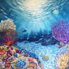 American paint company's clay based paint with all natural mineral tints makes this such a great color. Kingdom Of Neptune Underwater Paradise 2019 Oil Painting By Irina Redine Underwater Painting Paradise Painting Nature Paintings