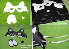 как сделать маску из бумаги своими руками для детей Maska Volka Iz Fetra Bumazhnye Shablony Maski Fetr
