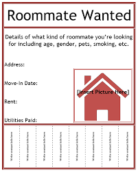 Roommate Wanted Flyer Template Roommate Wanted Flyer Template Roommate