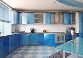 Podea Tabla De Sah Albastra Blue Kitchen Interior Interior Design Kitchen Blue Kitchen Designs