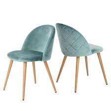 Furniturer Zomba Green Velvet Dining Chair Set Of 2 Zomba Green Velvet Diamond The Home Depot In 2020 Dining Chairs Velvet Dining Chairs Dining Chair Set