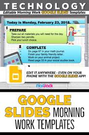 Editable Technology Google Slides Templates Teaching Third Grade Editable Morning Work Google Slides Template