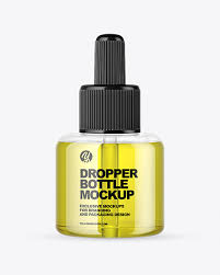 Download Clear Glass Dropper Bottle W Oil Mockup In Bottle Mockups On Yellow Images Object Mockups PSD Mockup Templates