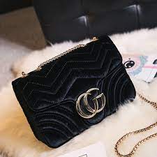 Women Handbag Cg Luxury Designer Velvet Waves Flap Bag Chain Cross Body Bags Hq Chic Handbags Bags Women Handbags
