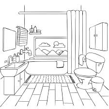 Find and save ideas about black white bathrooms on pinterest. Bathroom Coloring Stock Illustrations 373 Bathroom Coloring Stock Illustrations Vectors Clipart Dreamstime