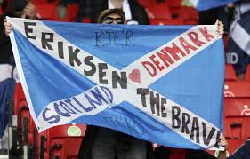 Denmark midfielder christian eriksen is awake in hospital after collapsing during the euro 2020 match against finland, say the danish football association. Euro 2020 Scots Fans Show Support For Denmark S Christian Eriksen The National