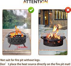 Maybe you would like to learn more about one of these? Buy Fire Pit Mat 67 Inch X 60 Inch Fire Blanket Fireproof Mat Protect Your Deck Patio Grass Fire Pit Accessories Ember Mat Firepit Mat For Outdoor Fire Pit Fire Pit Grill