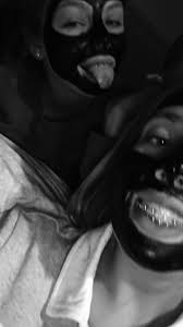 Black And White Best Friends Goals Best Friend Face Mask Black And White Goals Cute Best Friend Goals Friend Goals Black And White
