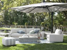 Light Grey Log Rectangle Outdoor Fire Table Arhaus Furniture Pool Umbrellas Patio Outdoor Umbrella