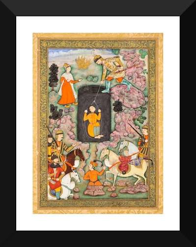 Tallenge - An illustration to the Shahnameh, Akbar period Mughal India, circa 1600 - Rajput Painting Collection - Small Poster Paper - Framed (12 x 17 inches) : Amazon.in: Home & Kitchen
