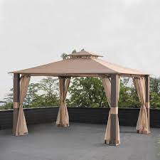 Find a hand crafted gazebo that is just right gazebos, pergolas, & pavilions customized to your needs. Backyard Creations Woven Post Gazebo At Menards Gazebo Outdoor Structures Backyard