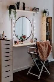 25 Simple Makeup Room Ideas Organizer For Proper Storage In 2020 Small Room Design Makeup Room Diy Built In Dressing Table