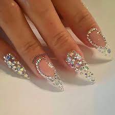 Nsyѕtsiqyyeyeivyai Stiletto Nails Designs Rhinestone Nails Nail Designs
