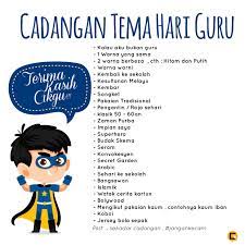 Sambutan hari guru juga diadakan disemua peringkat sama ada peringkat sekolah, daerah, negeri mahupun kebangsaan. Cadangan Tema Hari Guru Koleksi Grafik Untuk Guru