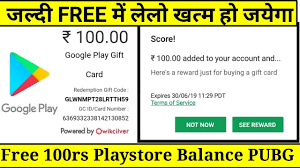 Use a google play gift card to go further in your favorite games like clash royale or pokemon go or redeem your card for the latest apps, movies, music, books, and more. Get Free 100rs Google Play Gift Card For Pubg Mobile New 100rs Playstore Trick Free 100rs Playstore Youtube