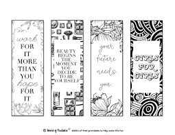 printable bookmarks to color 120 for adults kids world of printables