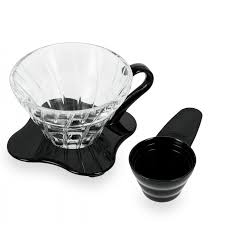 Ever dream of freshly brewed coffee pouring directly into your cup? Hario V60 Glass Dripper Bean Ch