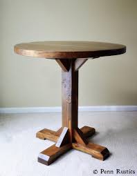 Round Pedestal Bistro Table 2 Chair Set Rustic Solid Wood Etsy In 2020 Solid Wood Dining Room Wood Patio Furniture Bistro Table