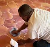 Applying Gloss Sealer on Kitchen Floor Satillo Tile #gloss #sealer #shiny  #natural #satillo #custom #building #product #kitchen #cocina #floor #tile  #mexico #hechoenmexico #losangeles #818valley ...