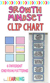 Growth Mindset Clip Chart Growth Mindset Classroom Growth