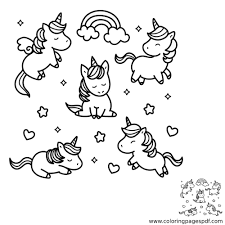 You are viewing some unicorn emoji pages printable sketch templates click on a template to sketch over it and color it in and share with your family and friends. Coloring Page Of Small Cute Unicorn Emojis
