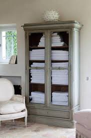 Towel Cabinet With Chicken Wire Door Panels In Master Bath Furniture Home Armoire Makeover