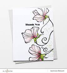 Thank You Flower Drawing Floral Cards Altenew Cards