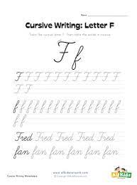 Check spelling or type a new query. Cursive Writing Worksheet Letter F All Kids Network
