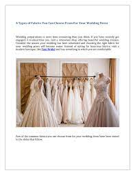 Cheap wedding dresses & gowns @ affordable prices. 4 Types Of Fabrics You Can Choose From For Your Wedding Dress By Toni Bridal Issuu