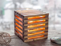 Wood Lamp Wooden Lamp Table Lamp Rustic Light Geometric Etsy Wooden Lamp Wood Lamps Rustic Table Lamps
