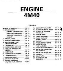 Mitsubishi Engine 4m40 Service Repair Manual Repair Manuals Repair Mitsubishi