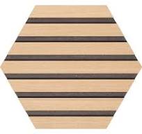 NON-akustikkpanel Hexagon - Ubehandlet eik
