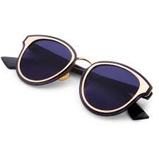 Double Frame Flat Lens Sunglasses Liked On Polyvore Featuring Accessories Eyewear Sunglasses And Flat L Glasses Fashion Women Glasses Fashion Retro Glasses