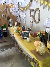 Often a couple's family and friends will honor them with a 50th anniversary party that includes a banquet or a buffet. Pin On 50 Th Anniversary Open House