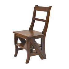 carolina chair table chestnut folding library ladder chair 1617 nc goedekers com ladder chair chair library ladder