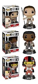 Funko Pop Star Wars Episode Vii Rey Finn Poe Vinyl Bobble Heads Pack New Star Wars Toys Funko Pop Star Wars Star Wars Episodes