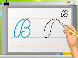 Writing capital letters in cursive is shown in the images below. Cursive Writing Capital Letter B Macmillan Education India Youtube