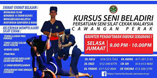 Seni silat cekak is a malay art (seni) of self defence (silat) which is genuinely original and can the system consists of hitting and maiming techniques (buah pukulan) as well as a complete array silat kalimah panglima tangkas — this article is about one of martial arts in malaysia known as silat. 1 Persatuan Seni Silat Cekak Malaysia Cawangan Perak Facebook