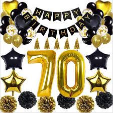 There is, of course, much debate on what a 50th birthday celebration should look like. 70th Birthday Party Decoration Balloons Set Black And Gold Balloon Numbers 70th 50th Party Supplies Happy Birthday Banner Pentagram Balloons Black And