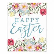 Floral easter eggs crochet pattern. Happy Easter Floral Tabletop Canvas Art Print Kirklands