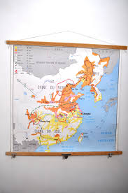 Ancienne Carte Scolaire Geographique Chine Inde Et Pakistan Carte Scolaire Carte Affiches Scolaires