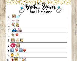 Bridal Shower Emoji Game Fun Unique Games Diy Pdf Wedding Etsy Bridal Shower Games Bridal Shower Bridal Shower Printables